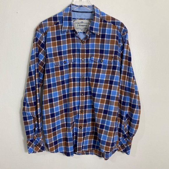 J Campbell Shirt Mens X-LARGE Button Up Long Sleeve - Picture 1 of 5